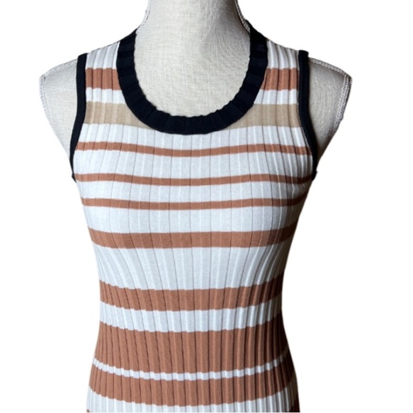 SONIA BY SONIA RYKIEL Elegant Sleeveless Striped Maxi Dress - XS - Picture 5 of 11